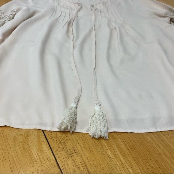 Womens Emery Rose Ivory Floral Laced Long-sleeve Top Medium - Picture 7 of 11